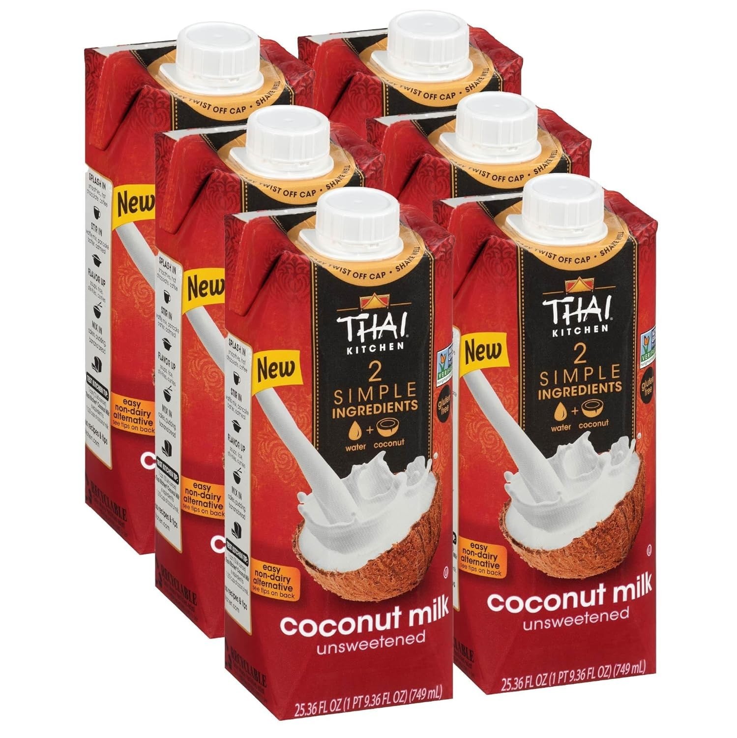 Gluten Free Coconut Milk, , Non GMO, 25.36 fl oz x 6