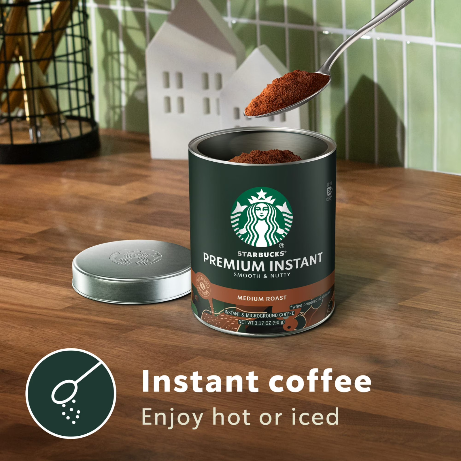 Starbucks, Instant Coffee, Premium Medium Roast, 3.17 oz 3 Pack