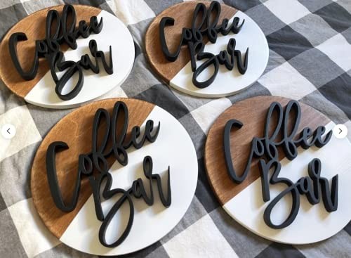 Lavender Inspired 10” Coffee Bar Sign Round-Modern Farmhouse Coffee Bar