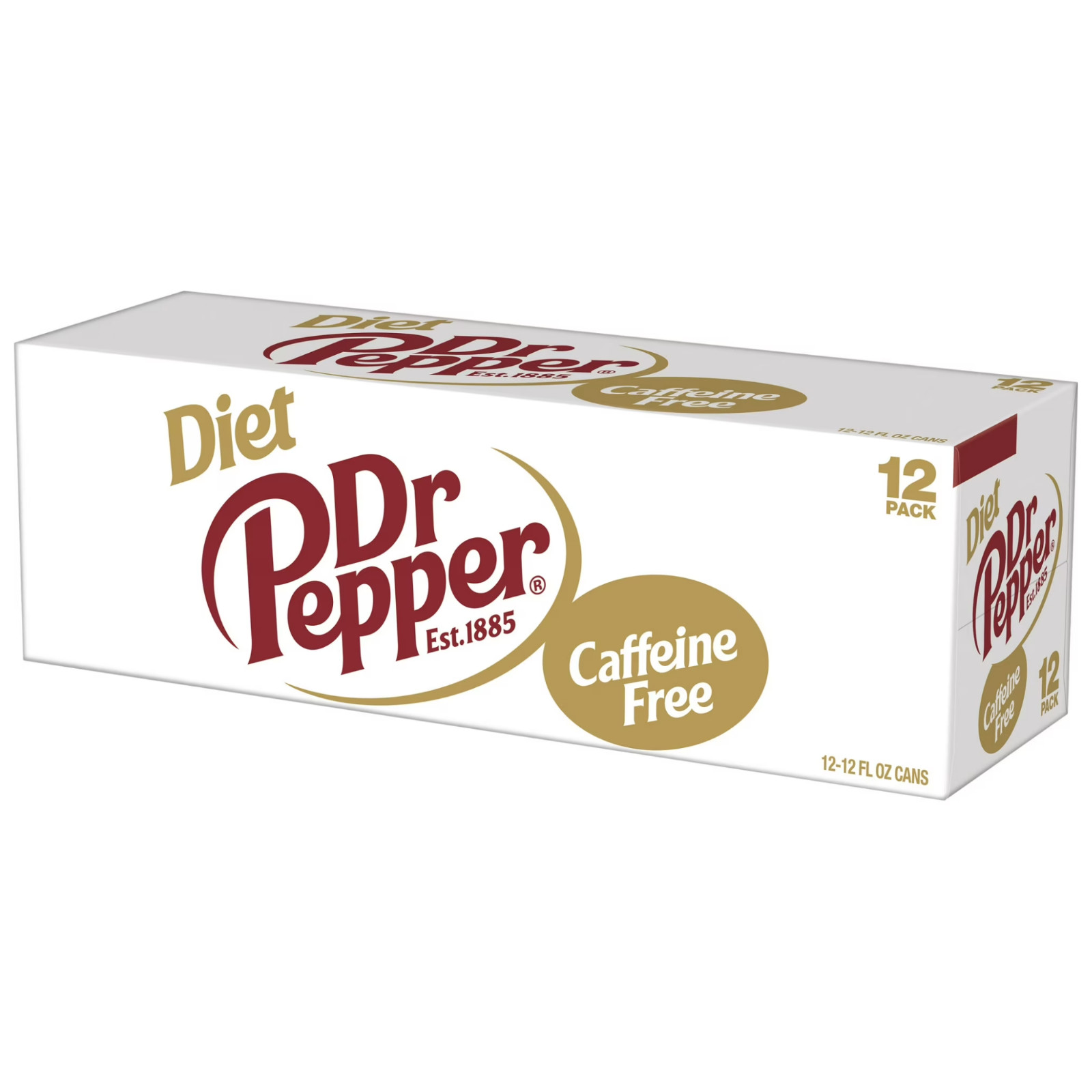 Diet Dr Pepper Caffeine Free Soda Cans 12 fl oz (12 Pack) – Pack of 2 | 24 Total
