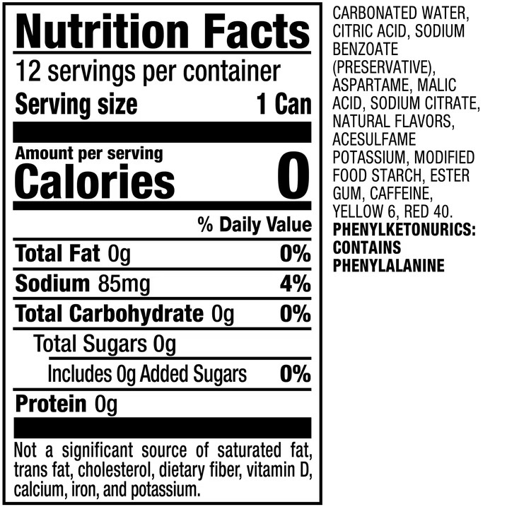 Sunkist Zero Sugar Orange Soda Pop, 12 fl oz, 12 Pack Cans Free Shipping