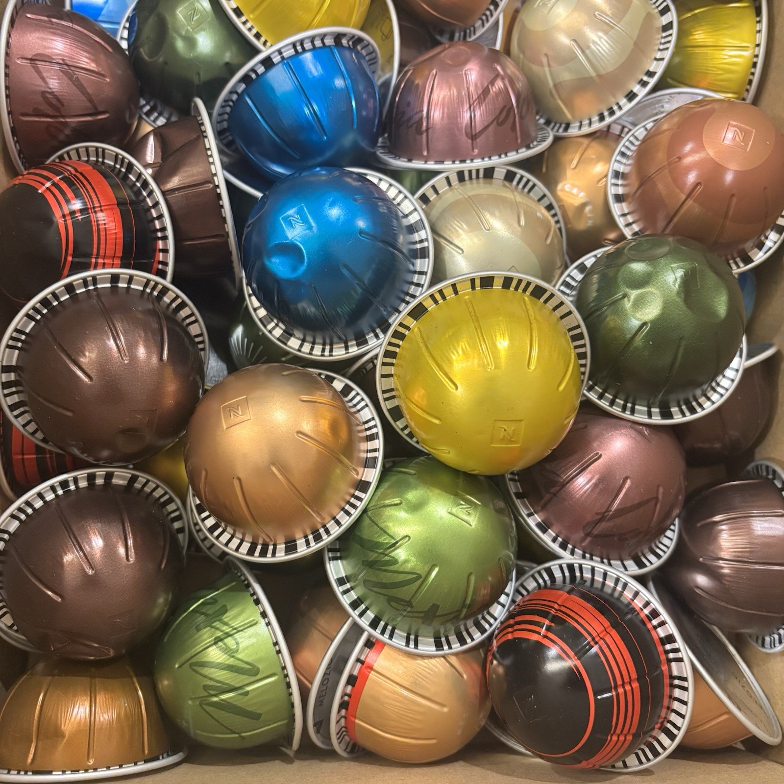 Nespresso Vertuo Variety Pack Coffee Pods 60 ct BULK/LOOSE lot, ALL 7.77oz Pods