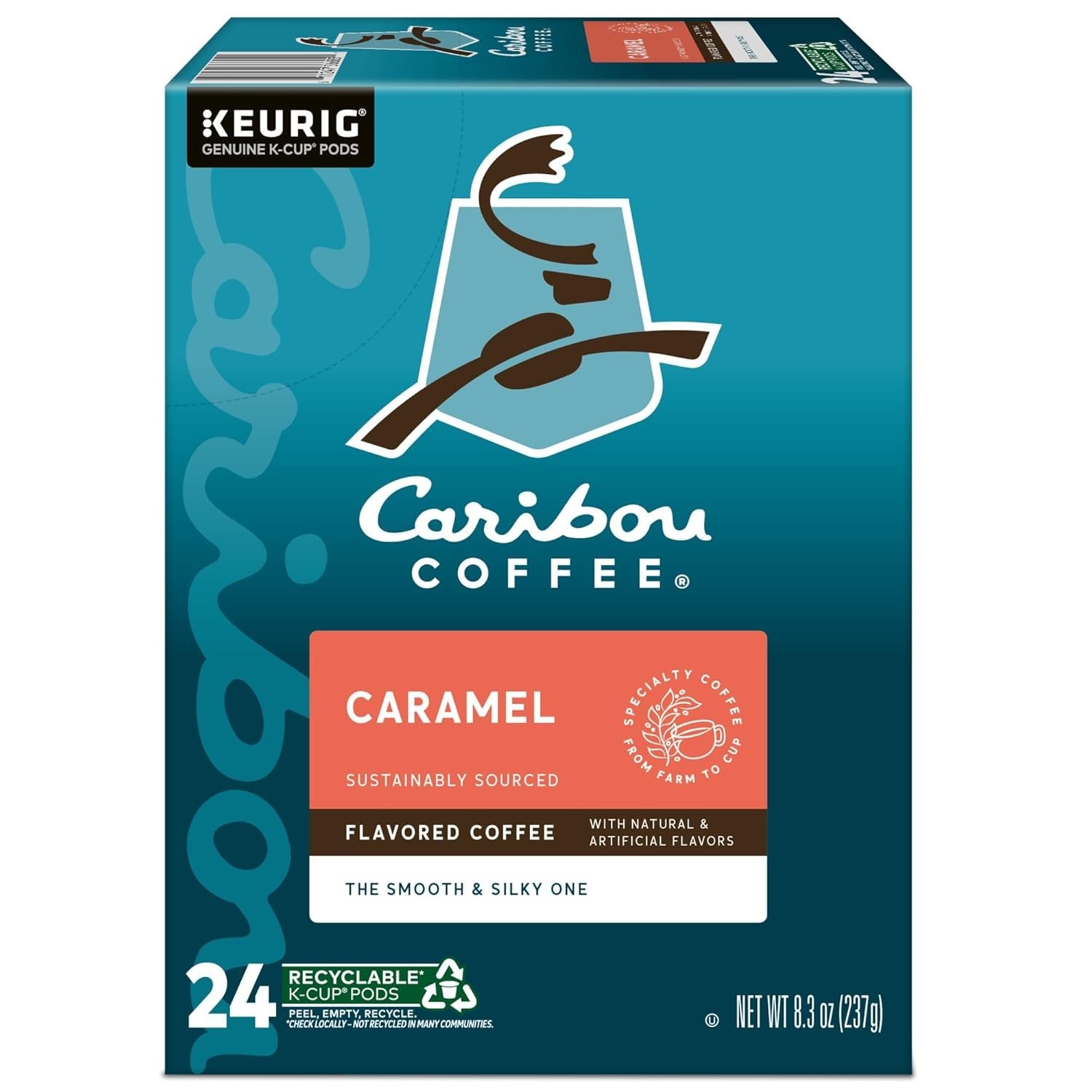 Caribou Caramel Hideaway Coffee 24 to 144 Keurig K cups Pick Any Size FREE SHIP