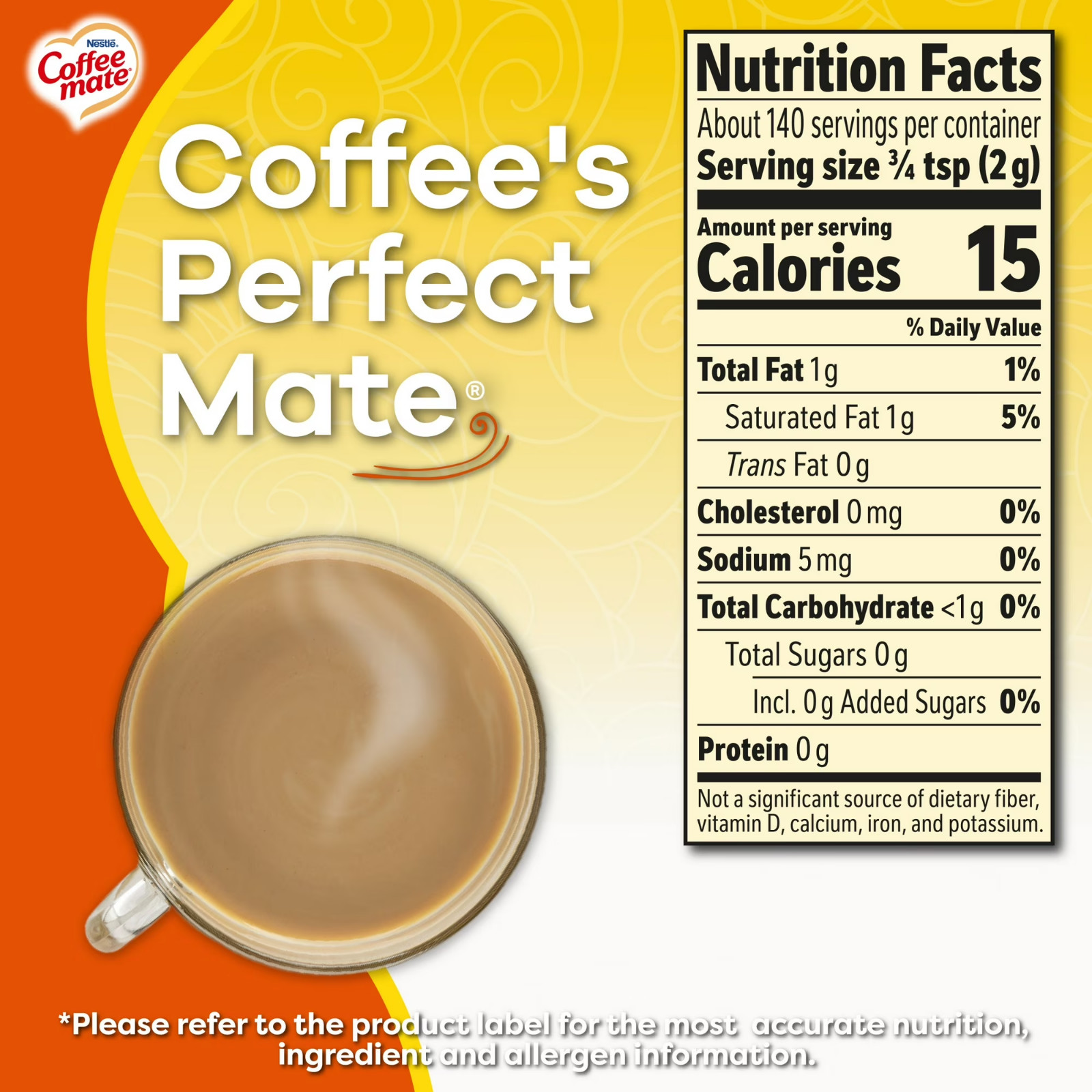 Nestle Coffee mate Sugar Free Hazelnut Powder Coffee Creamer, 10.2 oz, 3 Pack