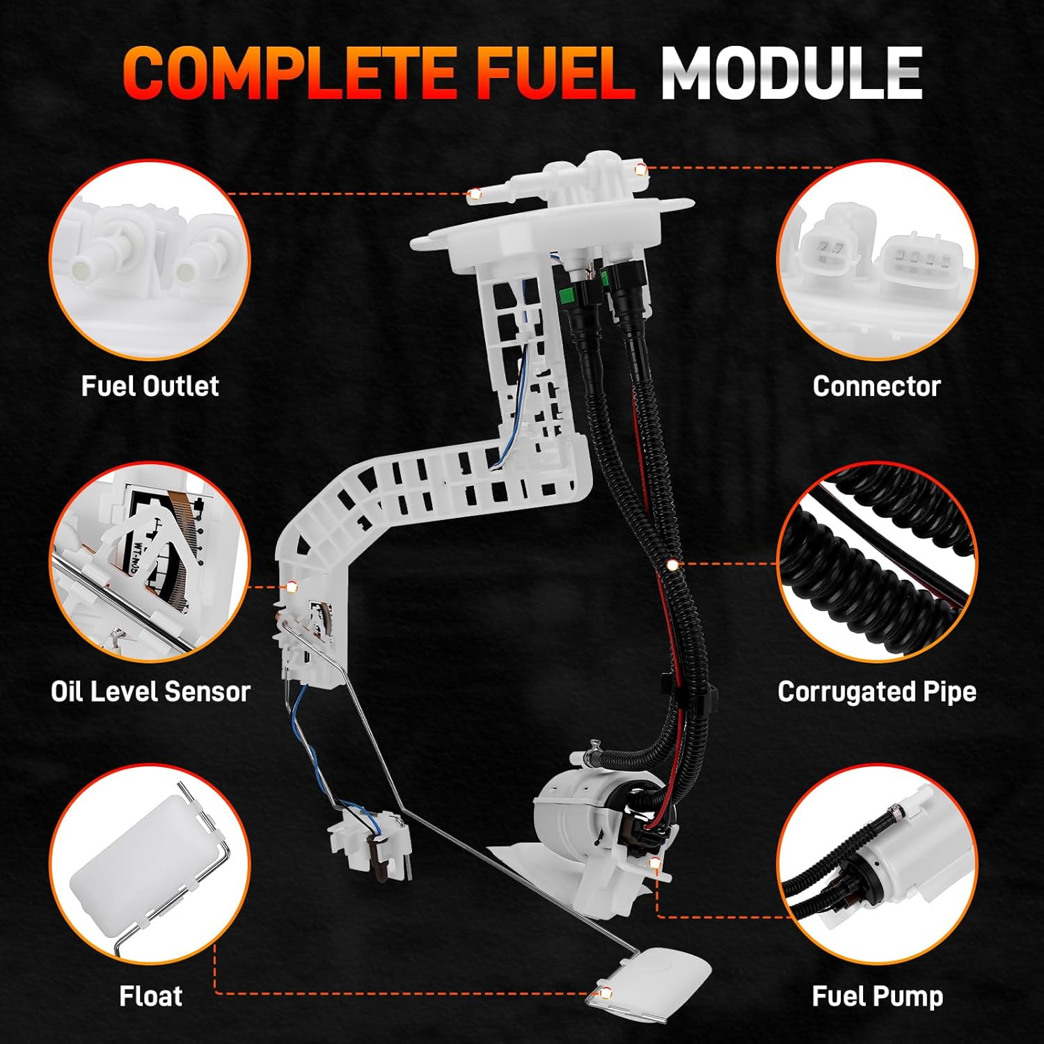 Upgrade Fuel Pump Assembly with Pump & Sending Unit Compatible with Nissan Front