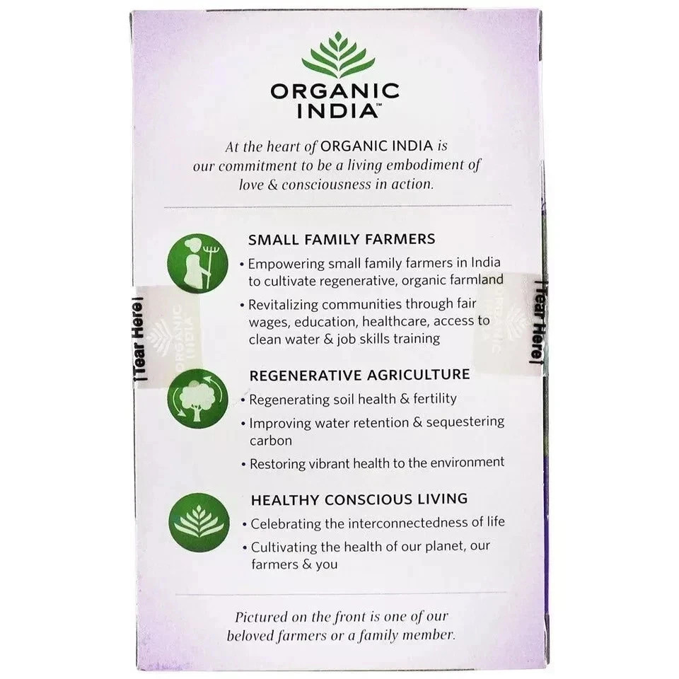 Organic India Tulsi Sleep Herbal Tea 25 Tea Bags Pack of 6