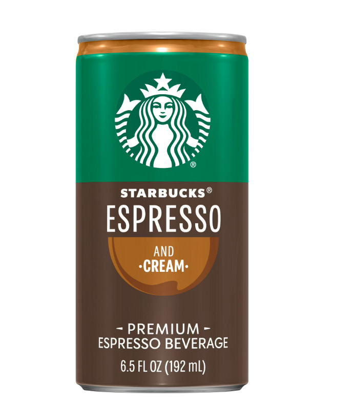 Starbucks Ready to Drink Coffee, Espresso & Cream, 6.5oz Cans (12 Pack)
