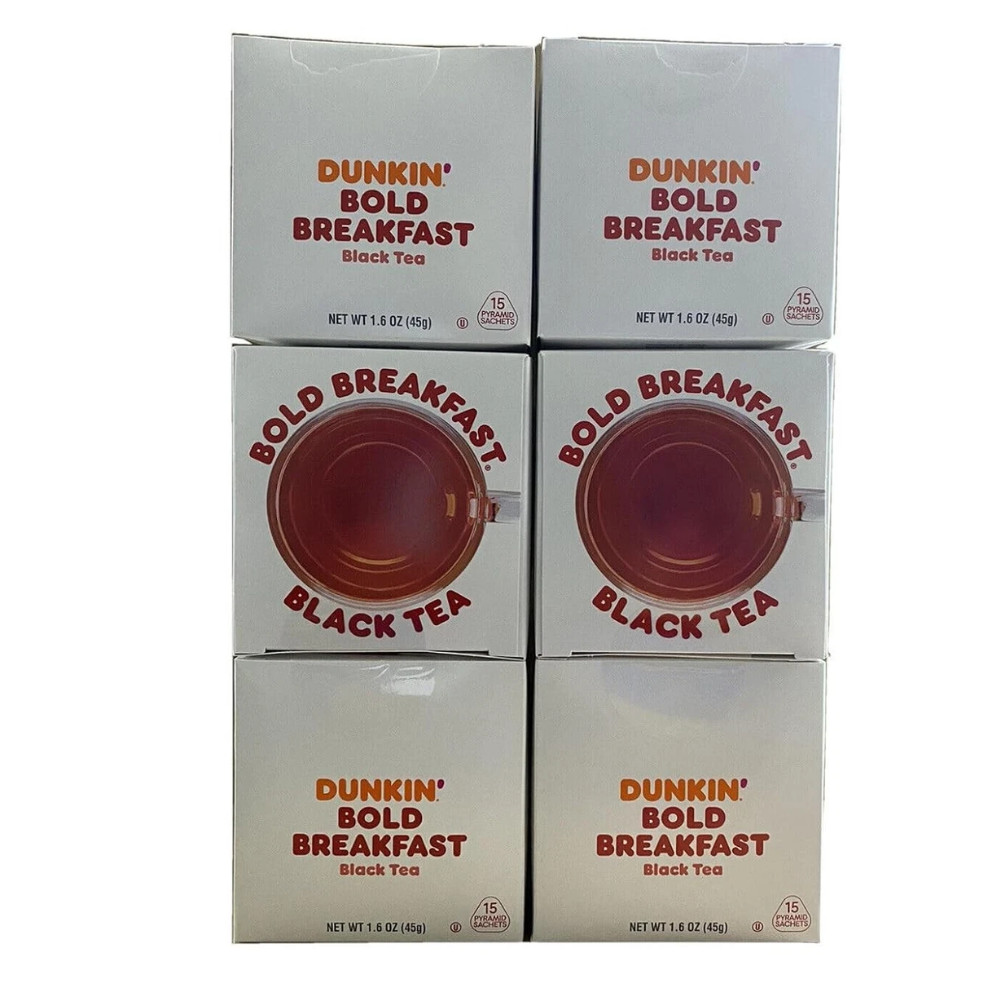 Dunkin Bold Breakfast Black Tea 180 Tea Bags (12 Boxes of 15)