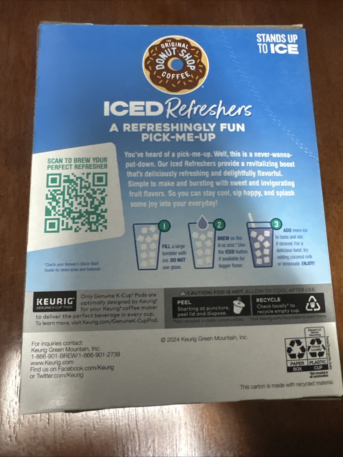 The Original Donut Shop Iced Refreshers, Berry Chill, Brew Best By 7/26/2026