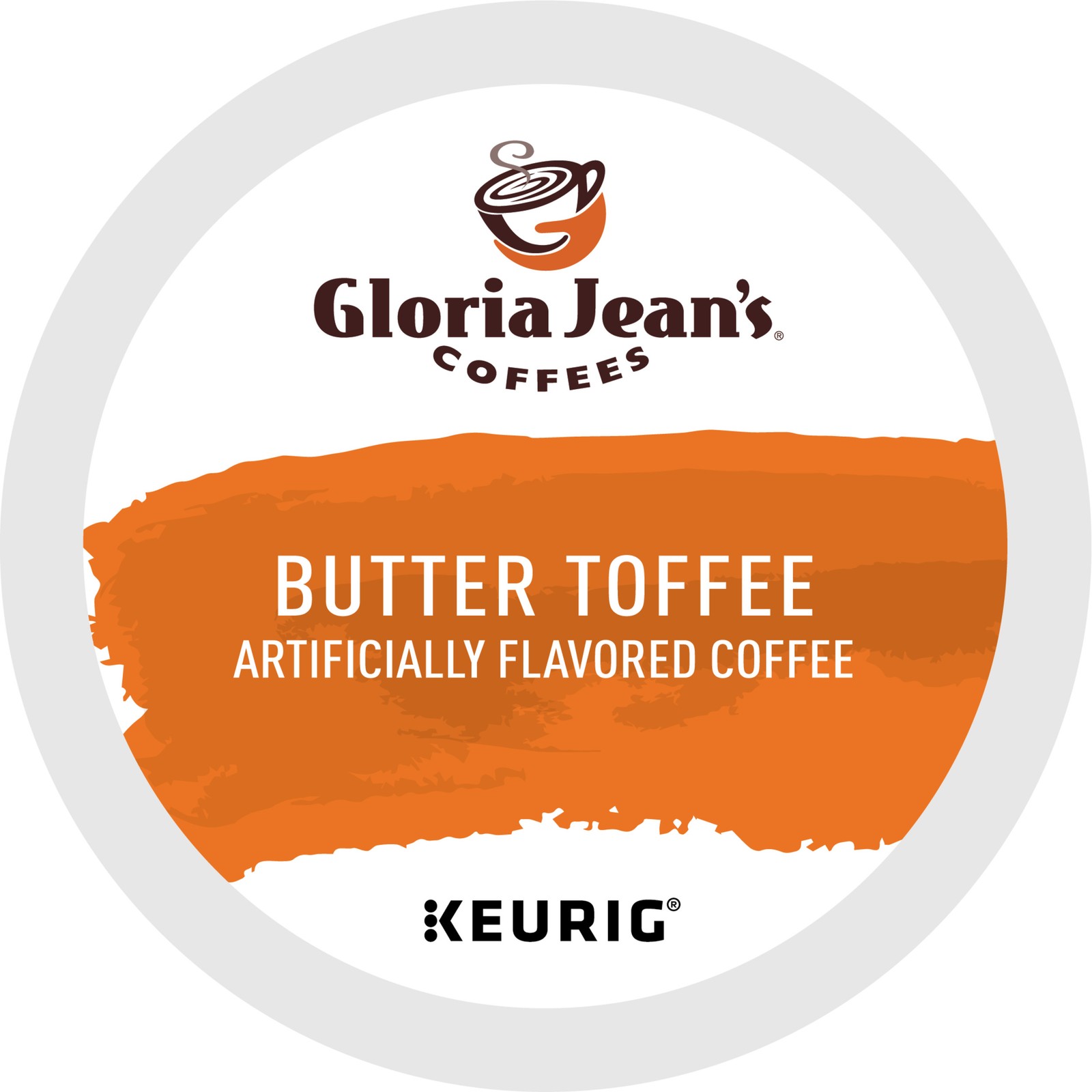 Gloria Jean’s Butter Toffee, Keurig K-Cup Pods, Medium Roast Coffee, 24 Count