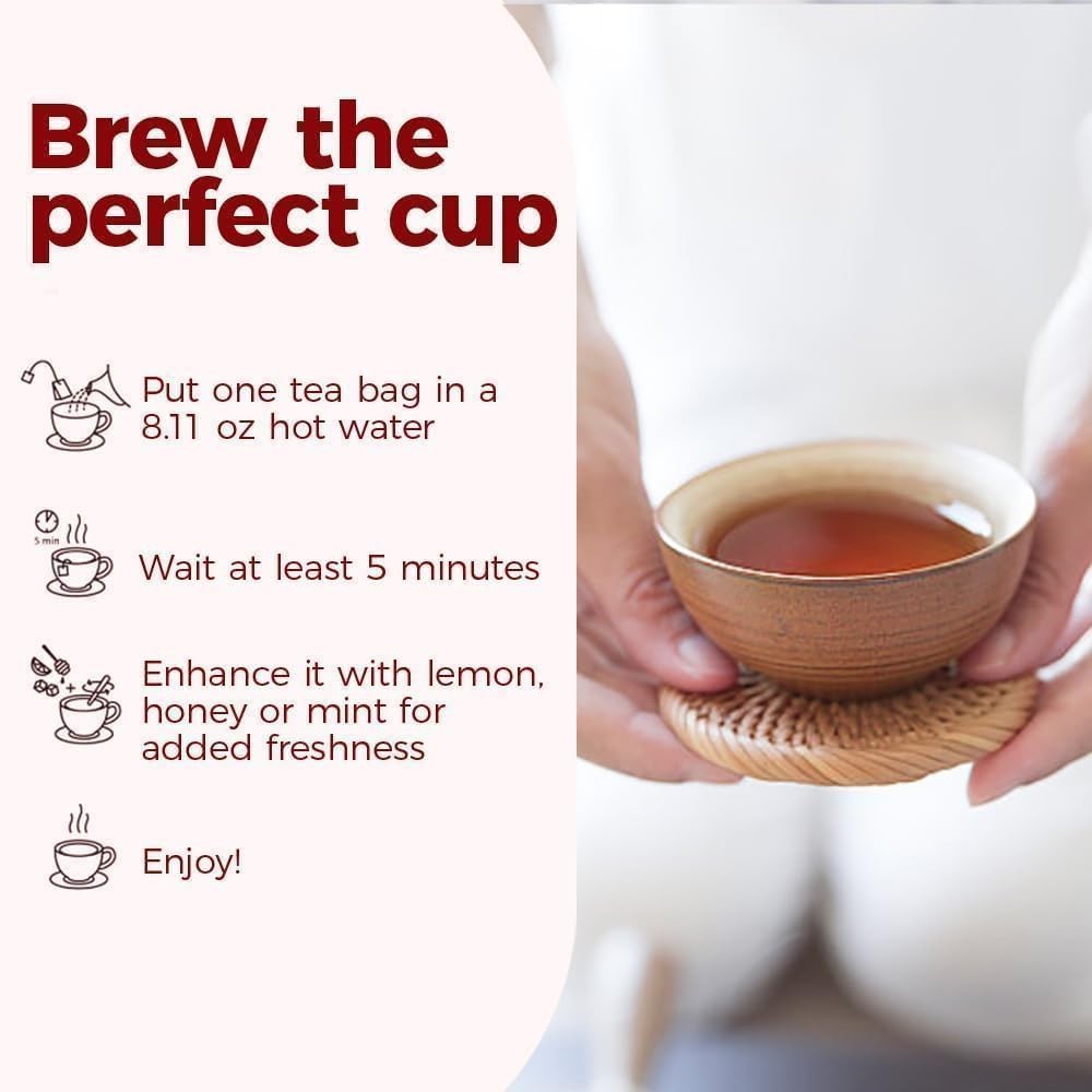 Premium 80 Hibiscus Flower Tea Bags (Flor De Jamaica) – 100% Natural, Tart & Ref