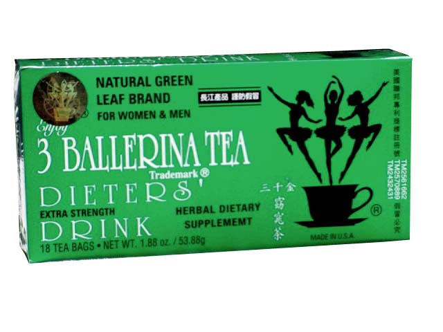3 Ballerina Diet Tea, Extra Strength 18 Tea Bags Use By 11/18/2027