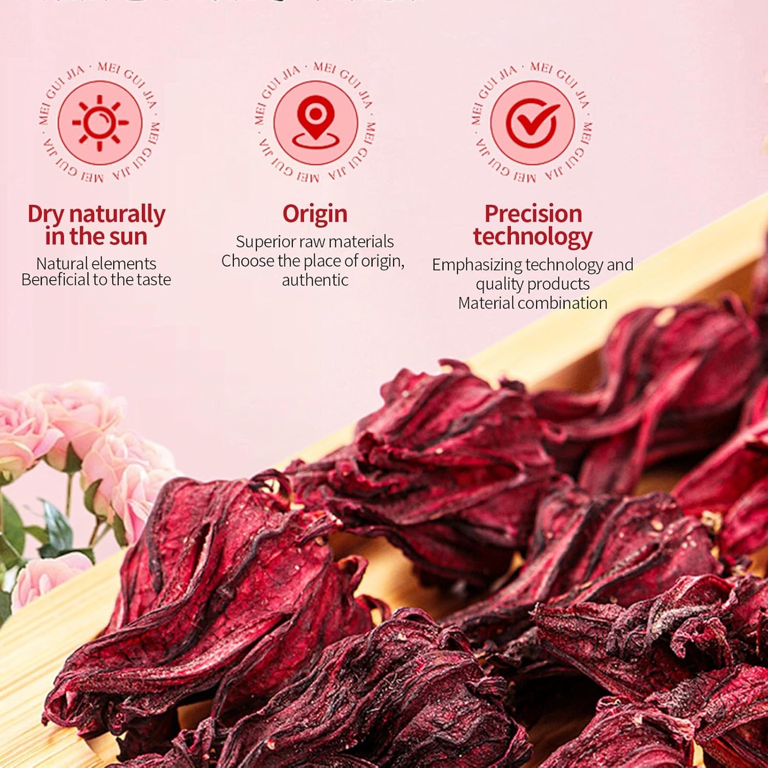 Organic Hibiscus Tea Bags 100 Natural Dried Flower Herbal Caffeine Free 2g 100ct
