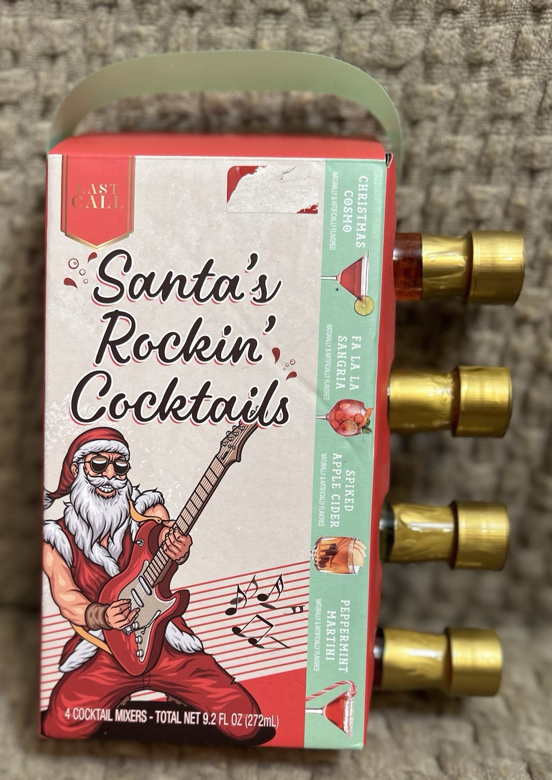 New, The Modern Gourmet Christmas Cocktail Mixer 4-Pack – Rockin’ Santa Edition