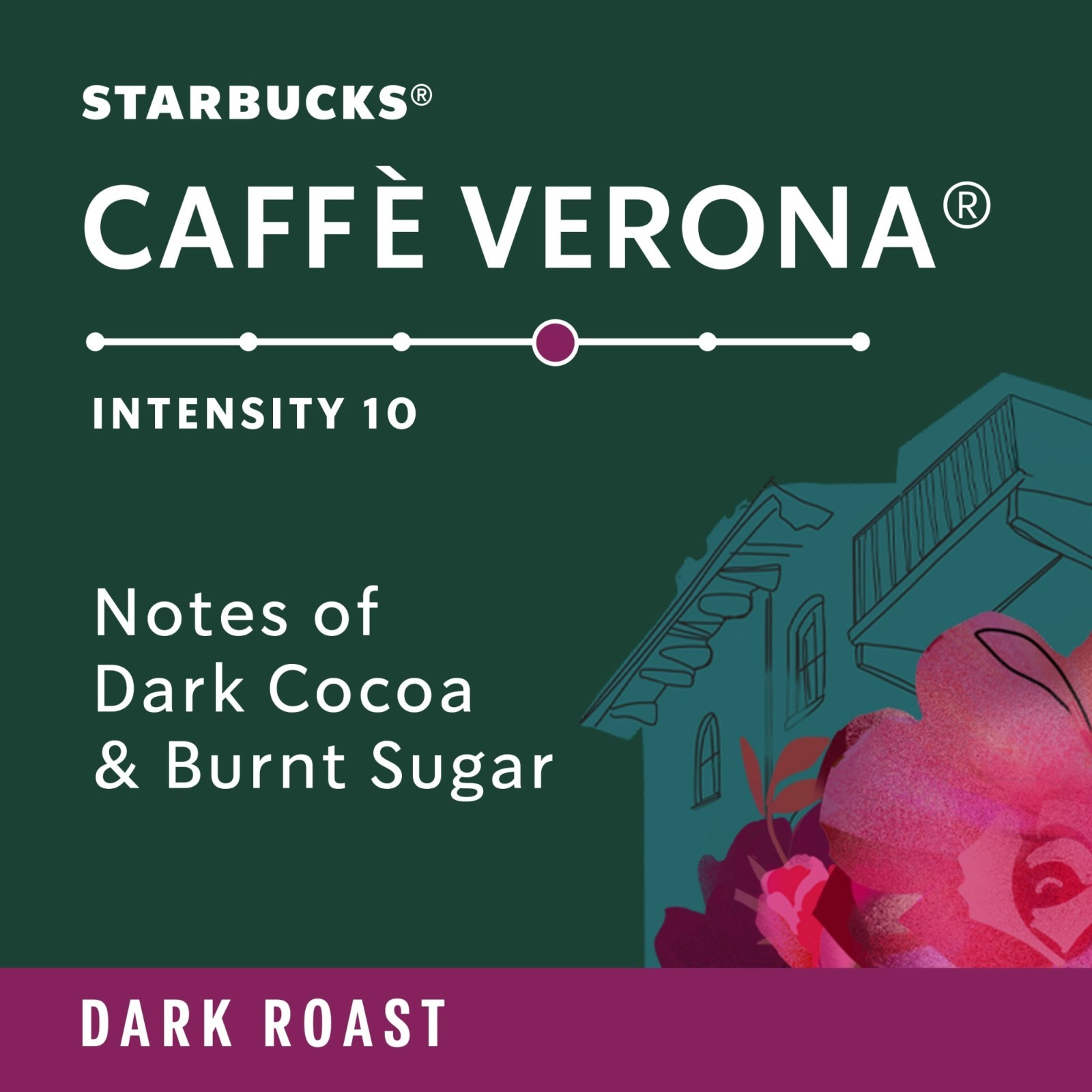 Starbucks By Nespresso Original Line, Caffè Verona, Dark Roast Nespresso Pods, 1