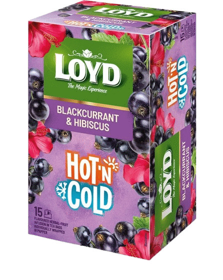 LOYD BLACKCURRANT & HIBISCUS Flavor HOT’n COLD Fruit Tea Box 30g 1.05oz