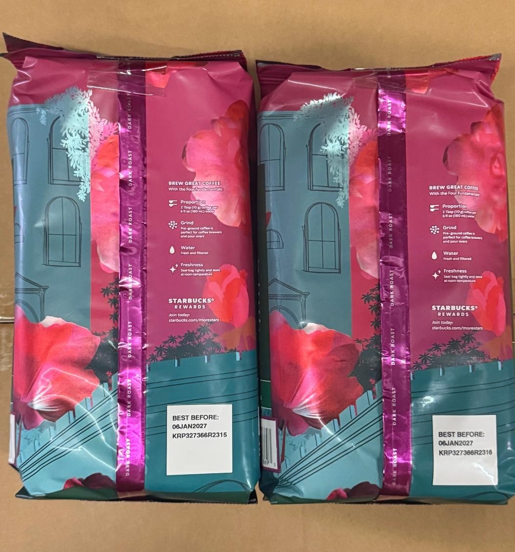Starbucks Dark Roast Ground Coffee, Caffe Verona, 32 oz.(2 Pack)
