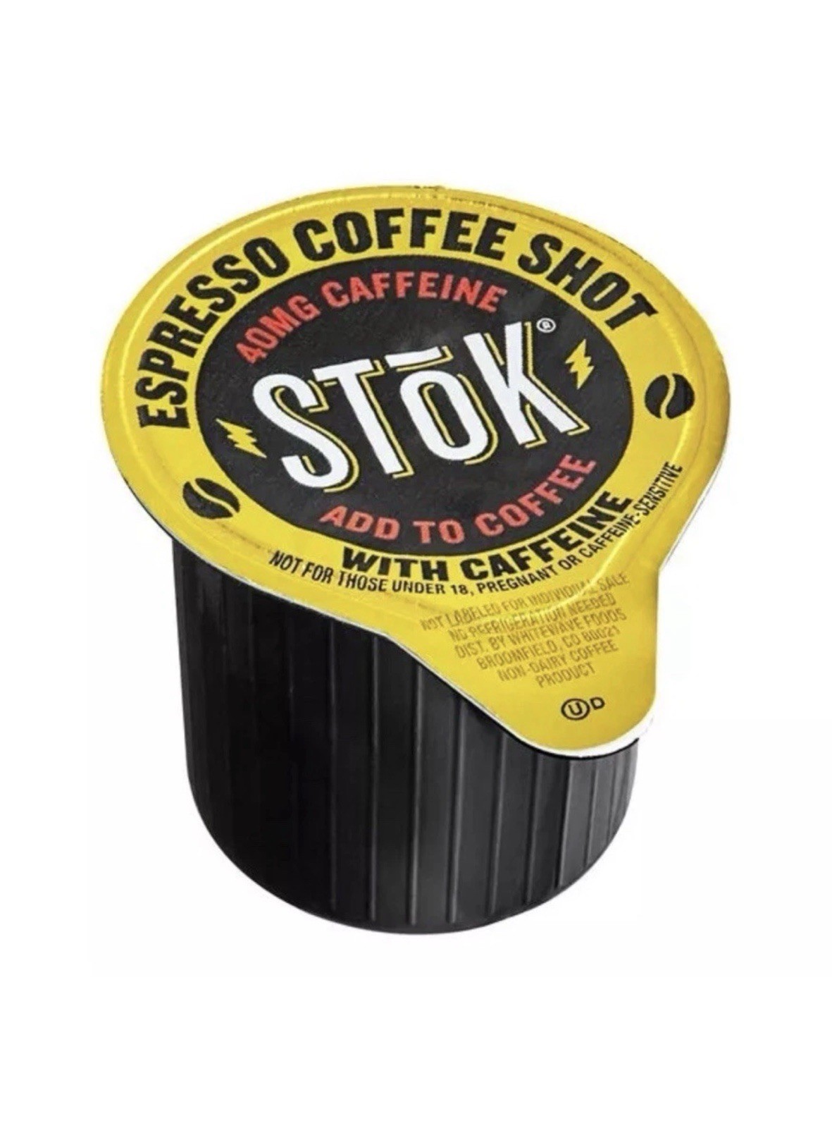 Stok Caffeinated Black Coffee Shot 50 count Expresso Caffiene Unsweetened Dark