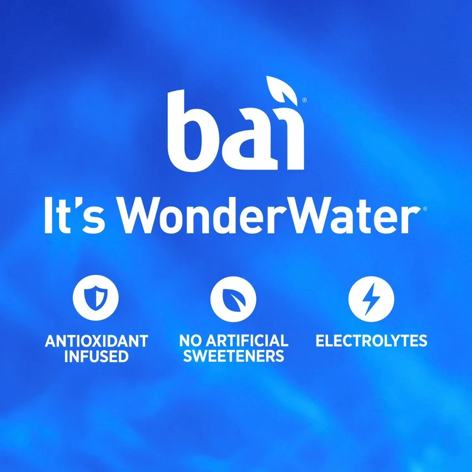 Bai Molokai Coconut Antioxidant Infused Water Beverage, 14 fl oz, 6 Pack BOTTLES