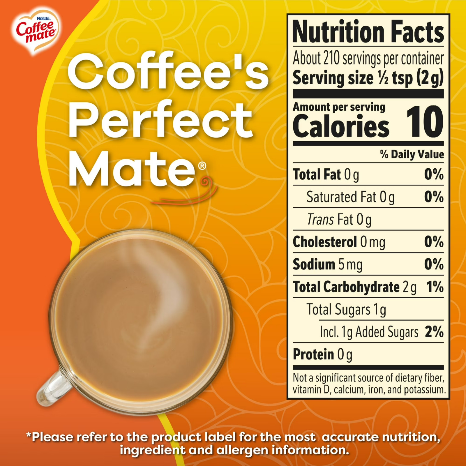 Coffee mate Hazelnut Powder Coffee Creamer, 15 oz