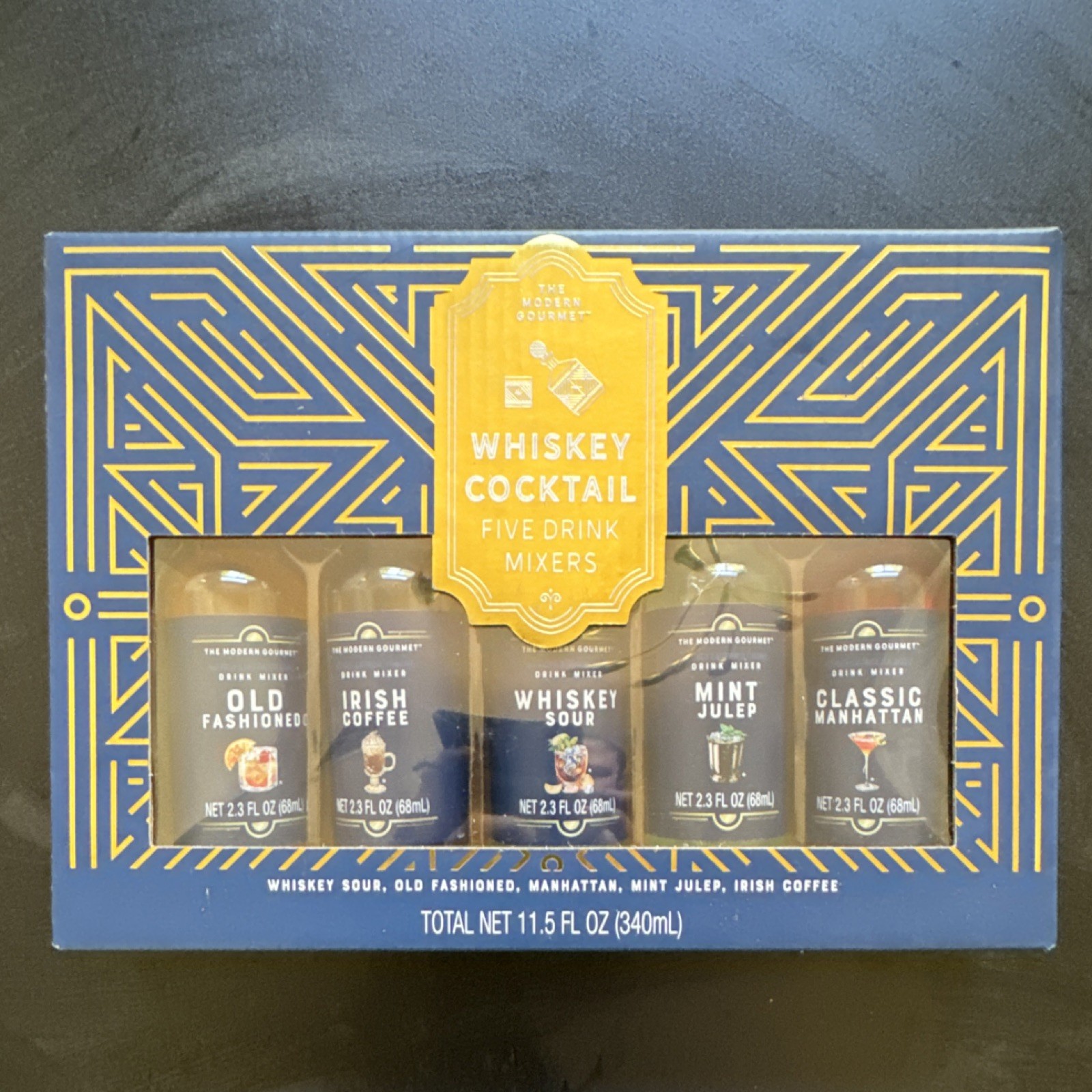 The Modern Gourmet Whiskey Cocktail Drink Mixers Set 5 Flavors 5 Pack