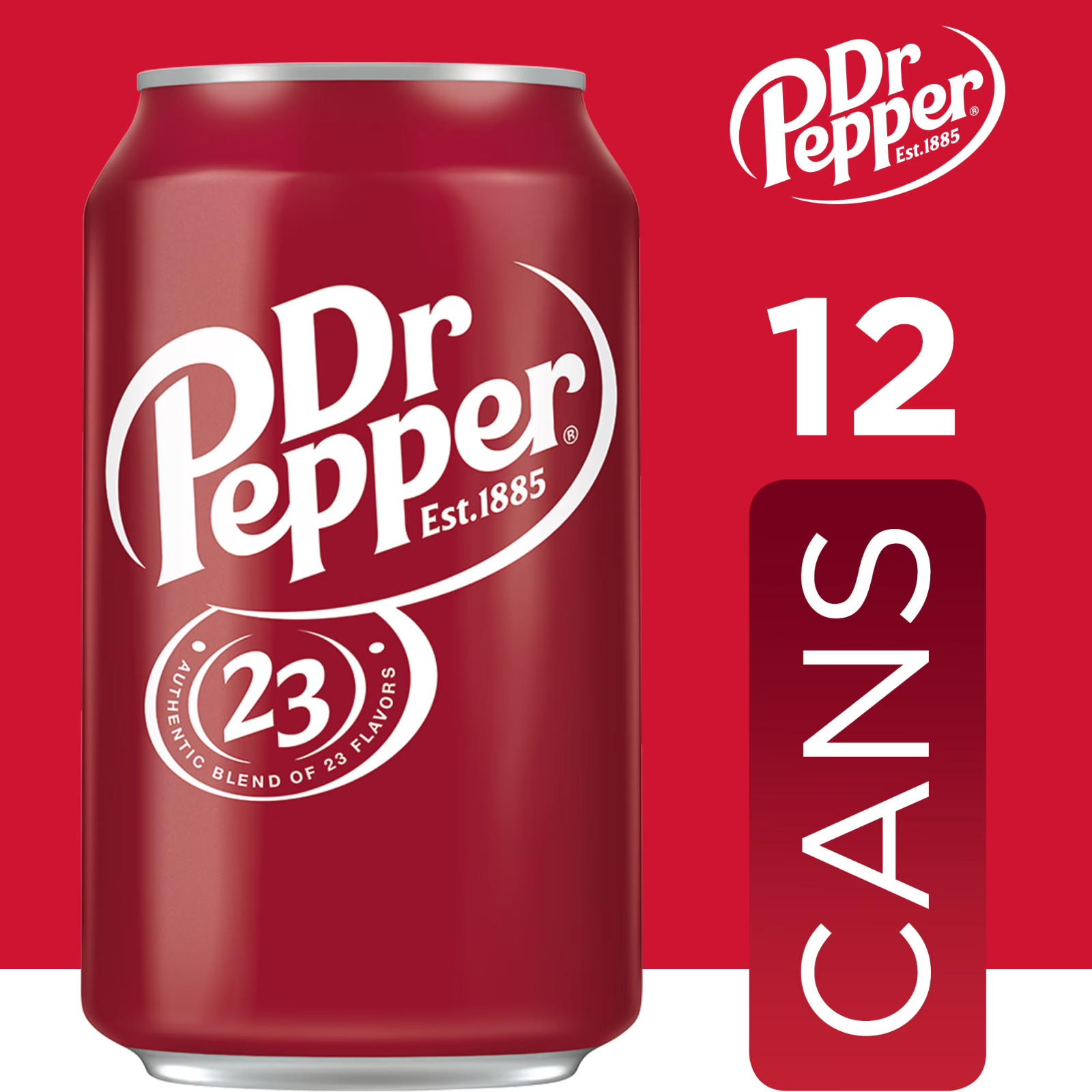 Dr Pepper Soda Pop, 12 fl oz, 12 Pack Cans – Free Shipping