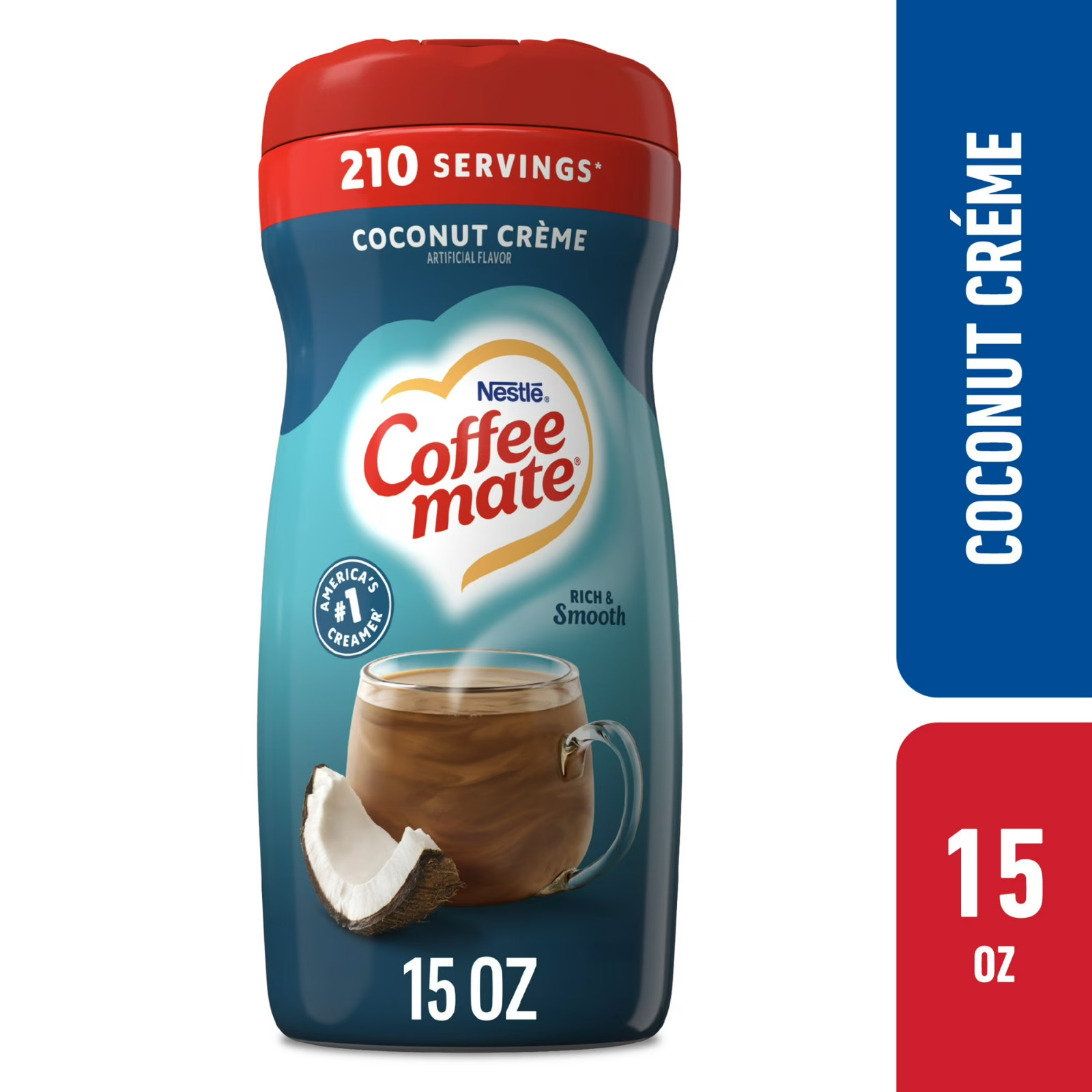 Coffee mate Coconut Crème Flavor Powdered Coffee Creamer, Non Dairy Creamer 15oz