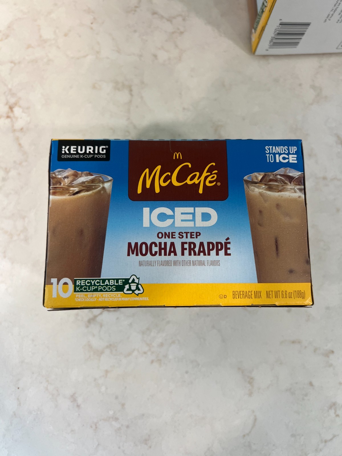 McCafe Iced One Step Mocha Frappe 30 K-Cups Pods BEST BY Date 12-12-26