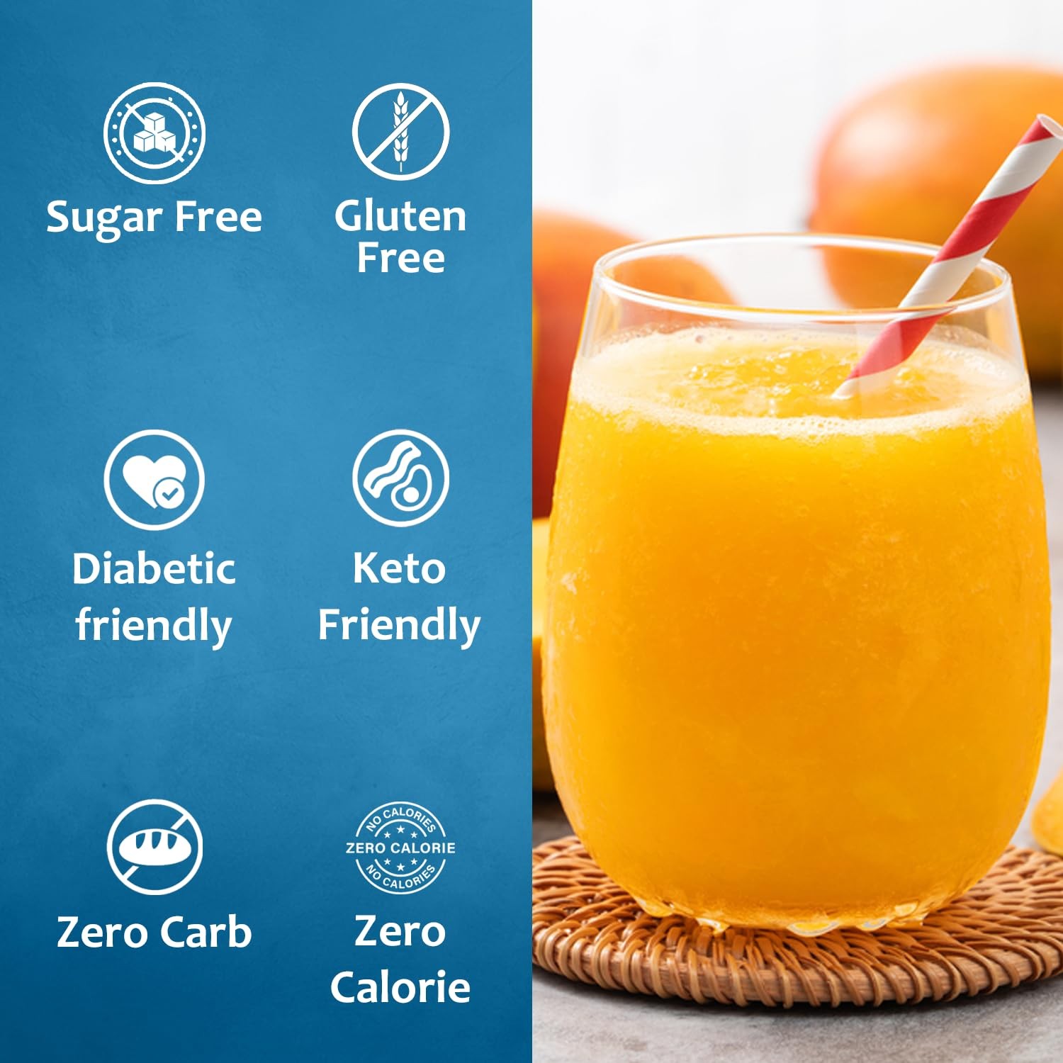 Syruvia Sugar Free Mango Syrup 25.4 Fl Oz Kosher Gluten Free Zero Calories