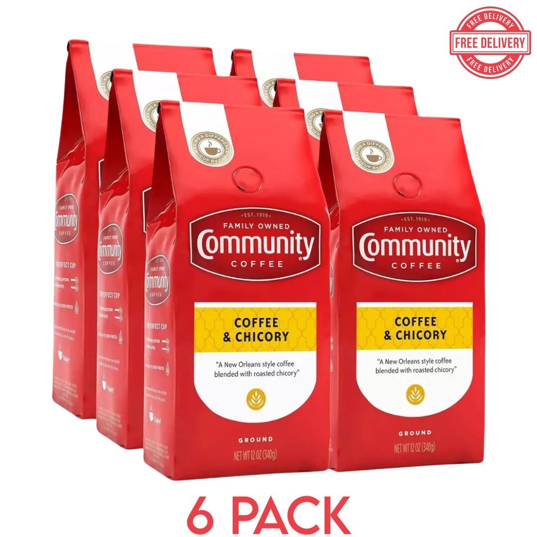 Community Coffee And Chicory Medium Dark Roast 12 Ounce Pack Of 6″