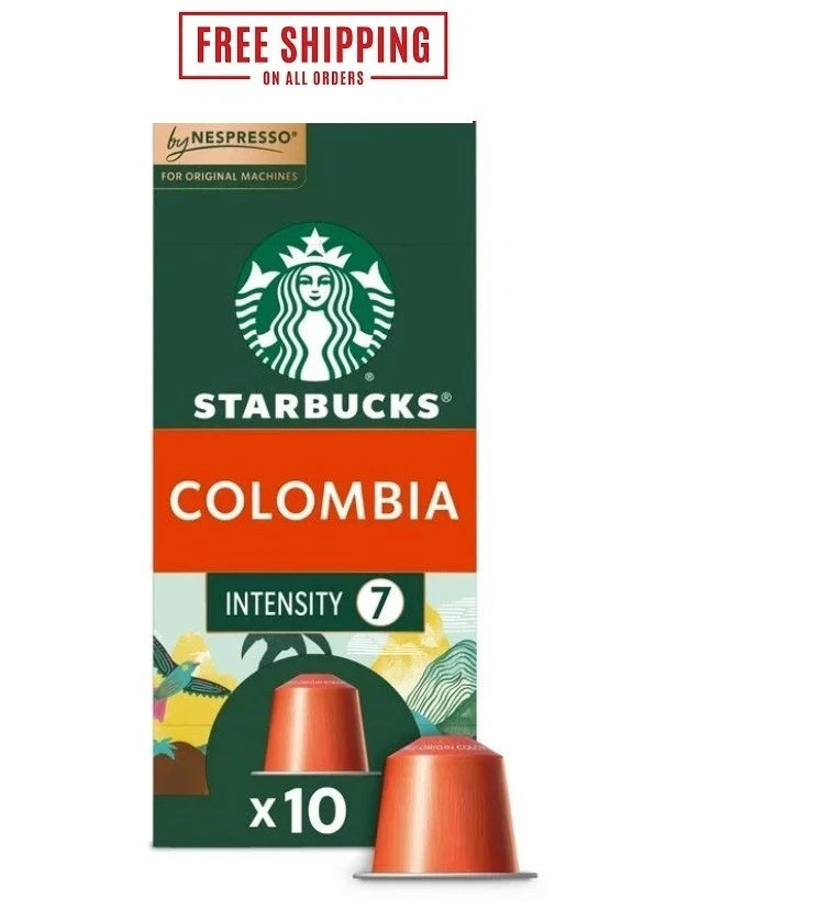 Starbucks By Nespresso Original Line, Colombia, Medium Roast Nespresso Pods, 10