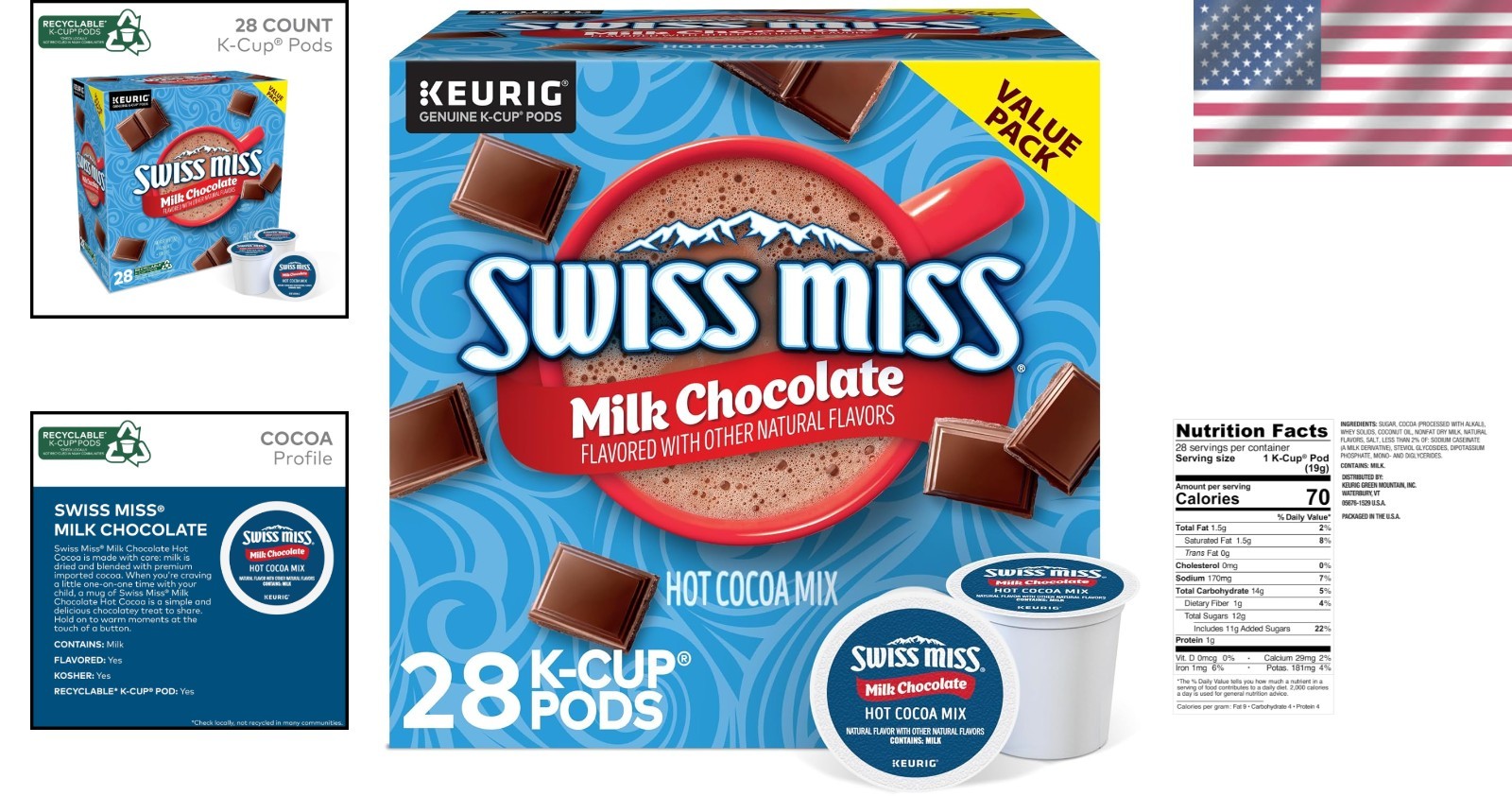 Delicious Milk Chocolate Hot Cocoa K-Cup Pods, 28 Count – Quick Treat Anytime!