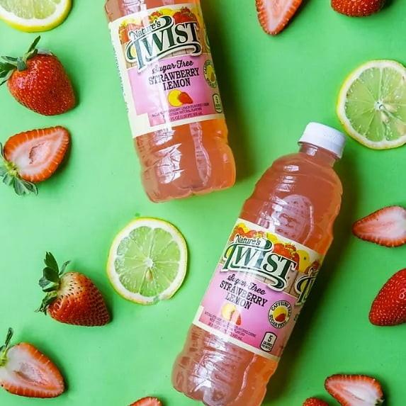 Nature’s Twist Sugar Free Strawberry Lemonade 16.9oz 24 Bottles