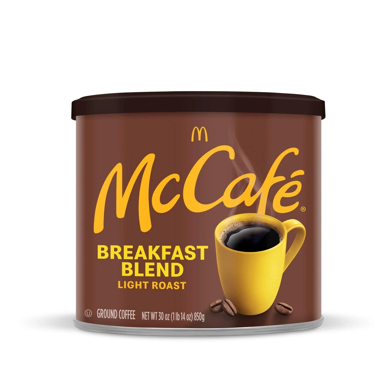 McCafe Breakfast Blend Light Roast Ground Coffee 30 oz Canister