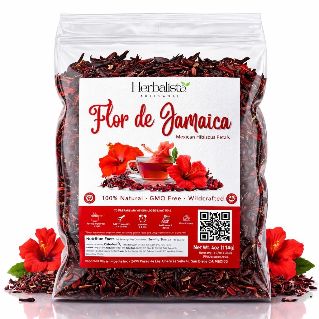 Flor de Jamaica 4oz (114g) – Mexican Hibiscus Petals IMPORTED FROM MEXICO
