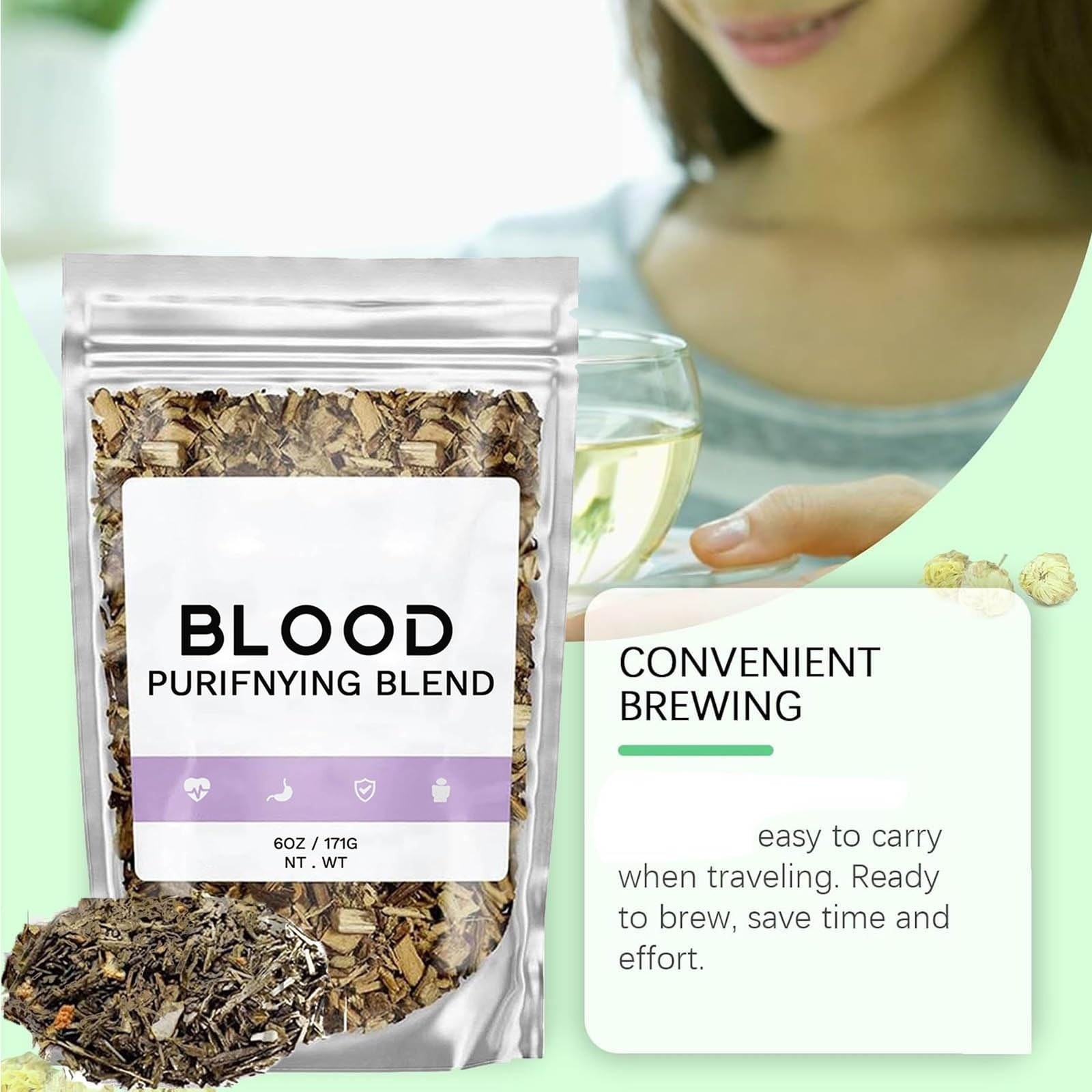 SIRDIKA Herbal Tea Bags Blood Purifying Blend Liver Kidney Care