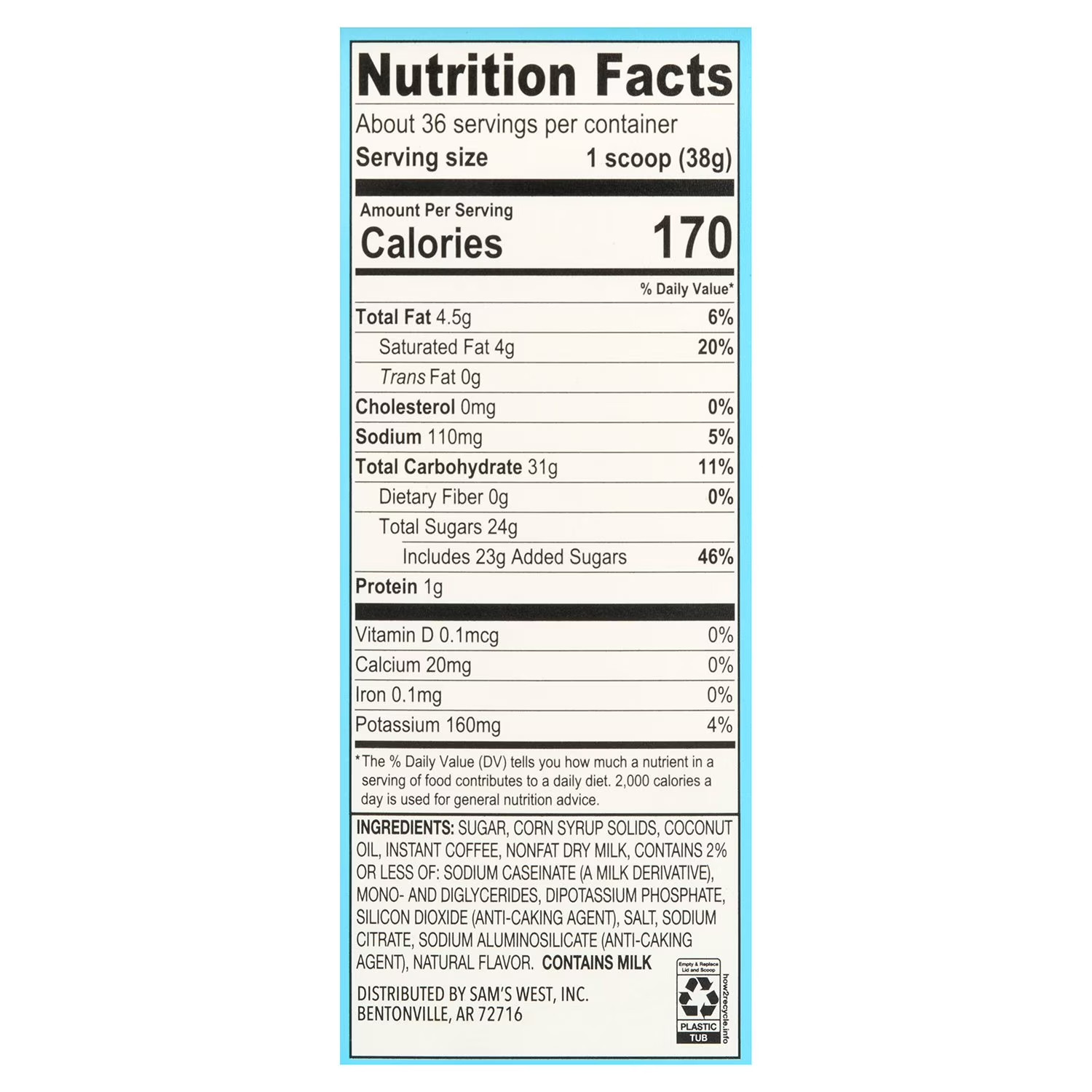 Member’s Mark French Vanilla Cappuccino Beverage Mix, 48 oz.