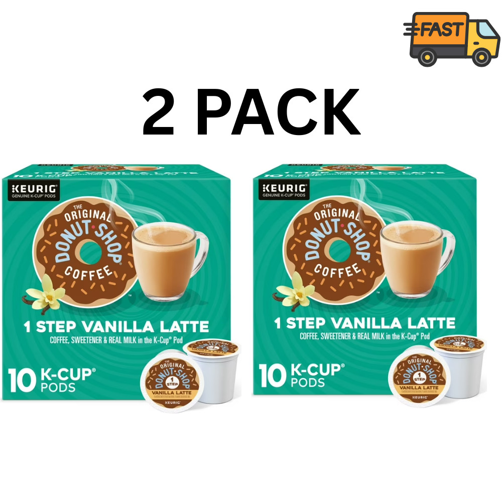 The Original Donut Shop Vanilla Latte Coffee Pods 10 Count 2 Pack