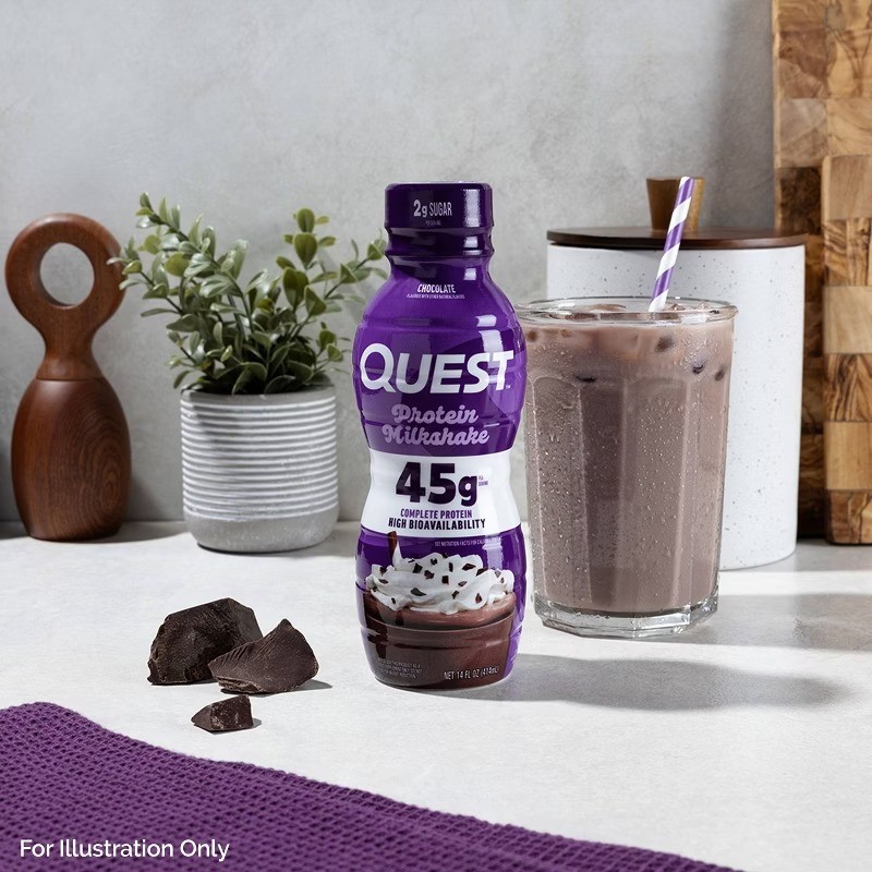 Ready to Drink High Protein Milkshake Chocolate Non-Caffeinated – 56 fl oz/4ct