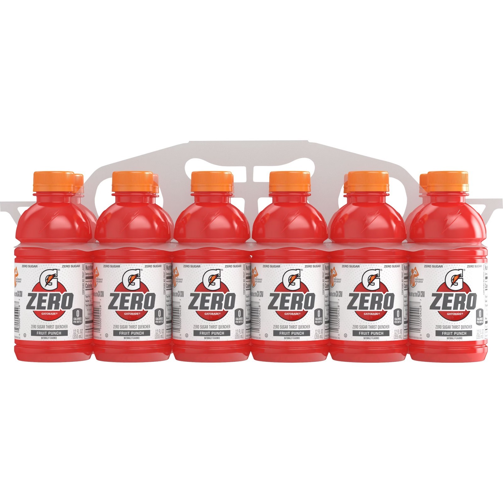 Gatorade Zero Sugar Thirst Quencher Fruit Punch Sports Drinks 12 fl oz,12 Ct.