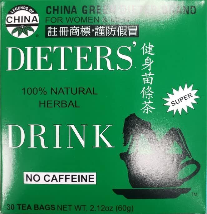 China Green Dieters Tea Caffeine Free, 2.12 Oz, 30 Count