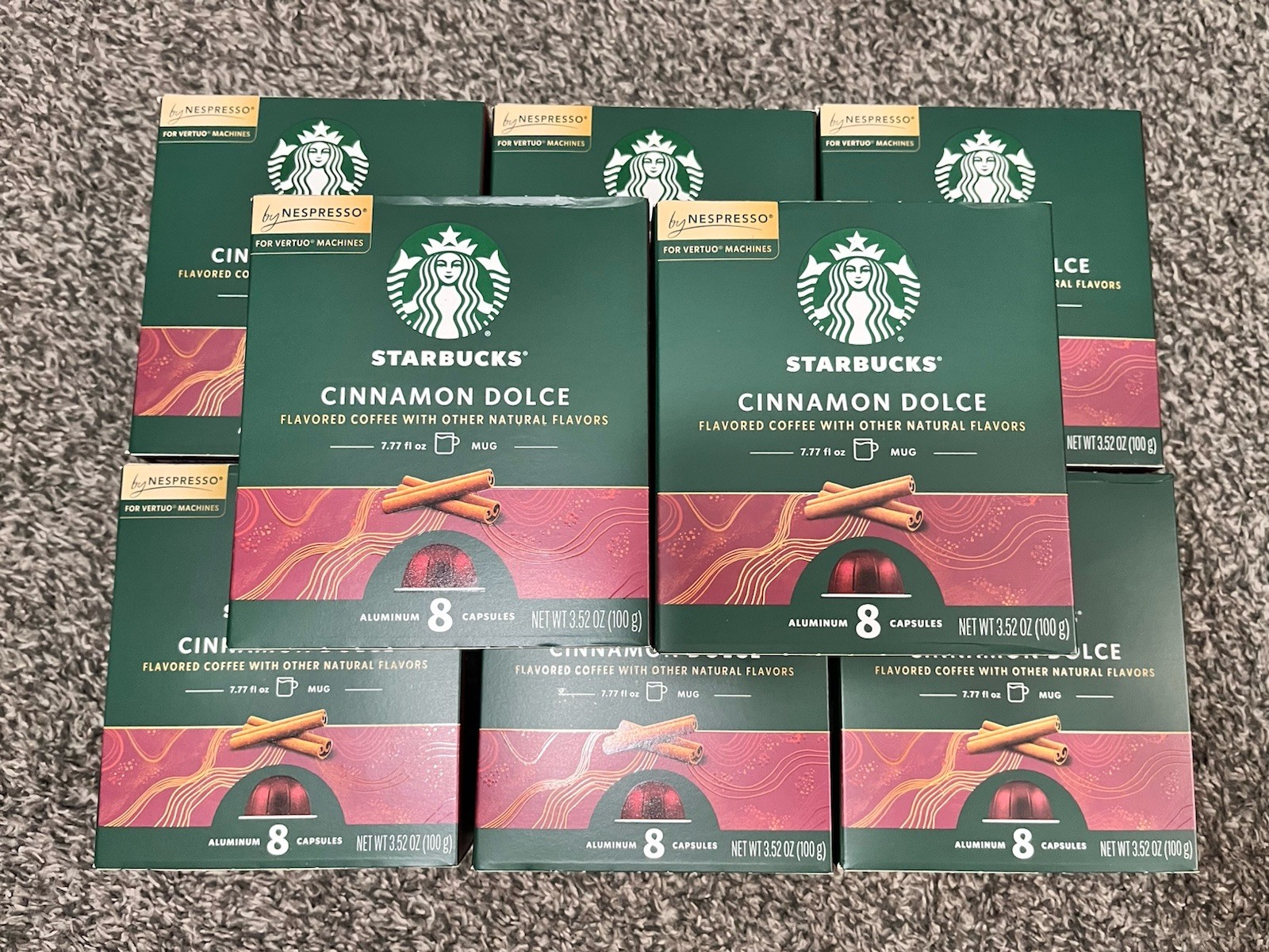 64 ct Nespresso Pods Starbucks Cinnamon Dolce Roast Coffee Vertuo Capsules LOT
