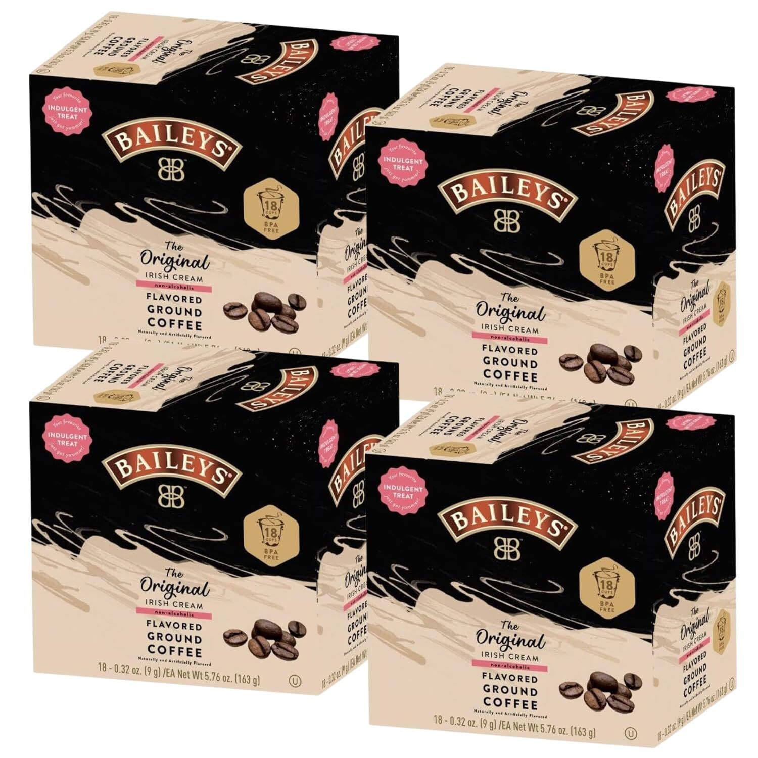 72 ct – Baileys The Original Irish Cream Non Alcoholic Flavored Coffee Pods