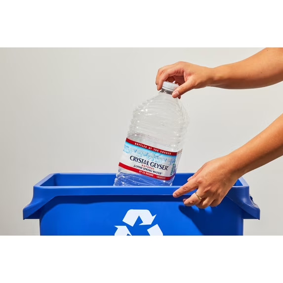 6 pack, Crystal Geyser Alpine Spring Water, 1 Gallon Plastic Jug.