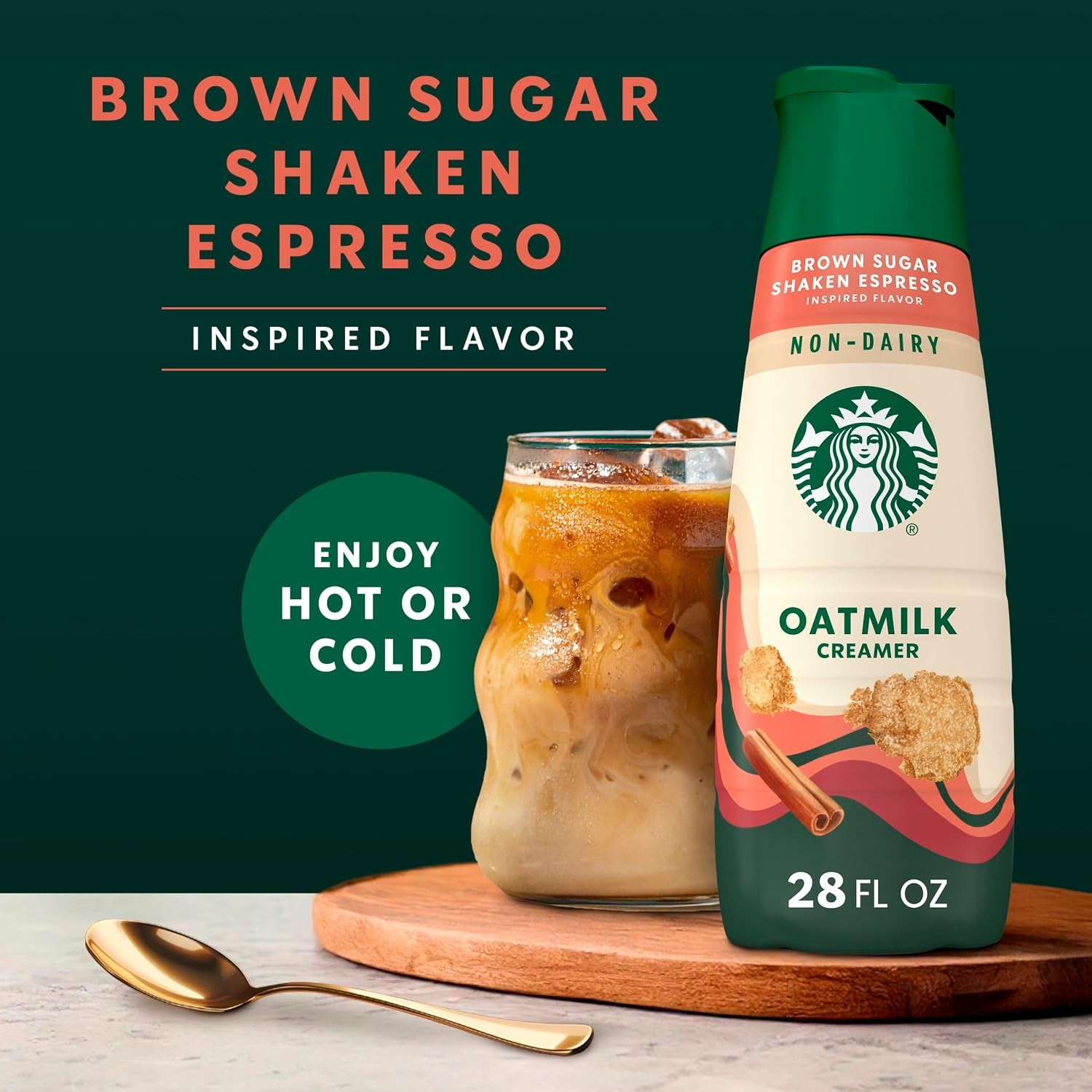 Starbucks Oatmilk Brown Sugar Cinnamon Coffee Creamer 28 fl oz Non-Dairy