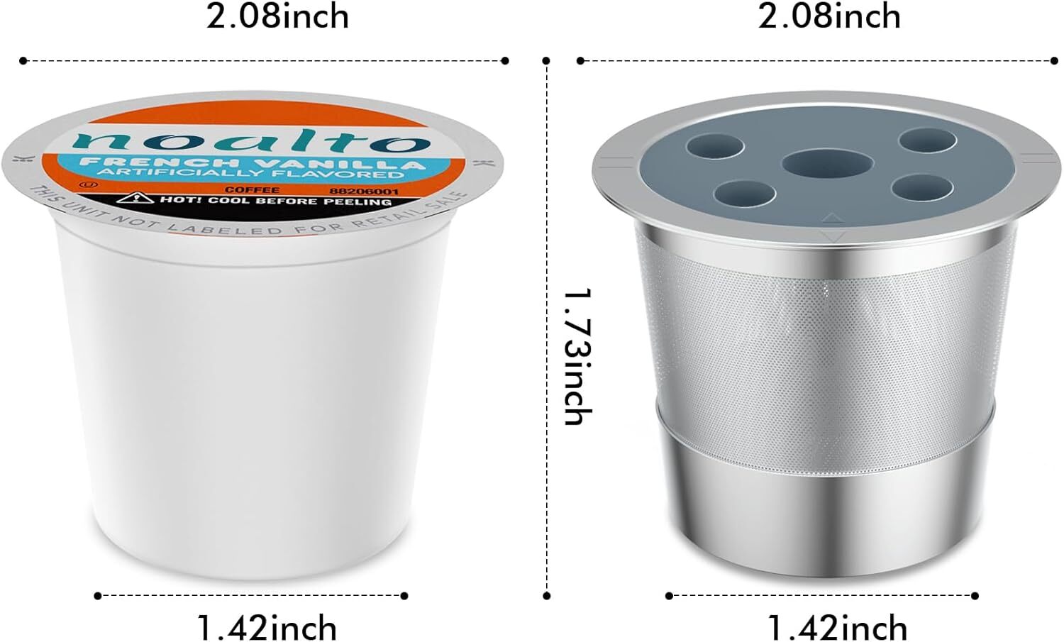 Update Reusable K Cups for Keurig K Supreme | Refillable K Cups with Adapter for