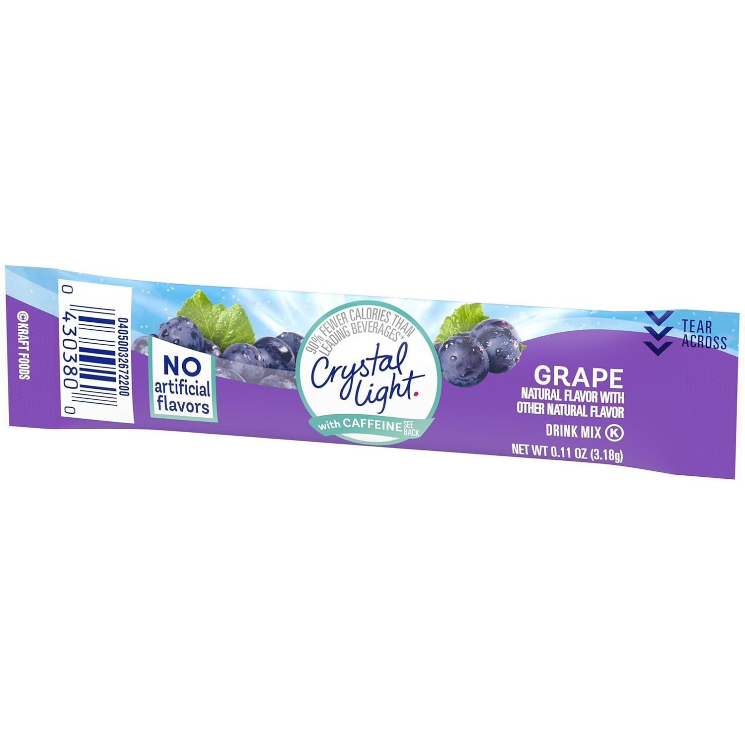Crystal Light with Caffeine Grape Flavor – On The Go packets 10 Count- 2 Boxes