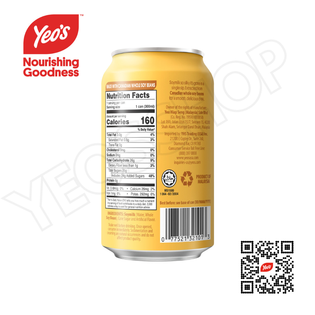 *NEW* Yeo’s Soy Milk – A Timeless Favorite for Generations, 300ml (24 Cans)
