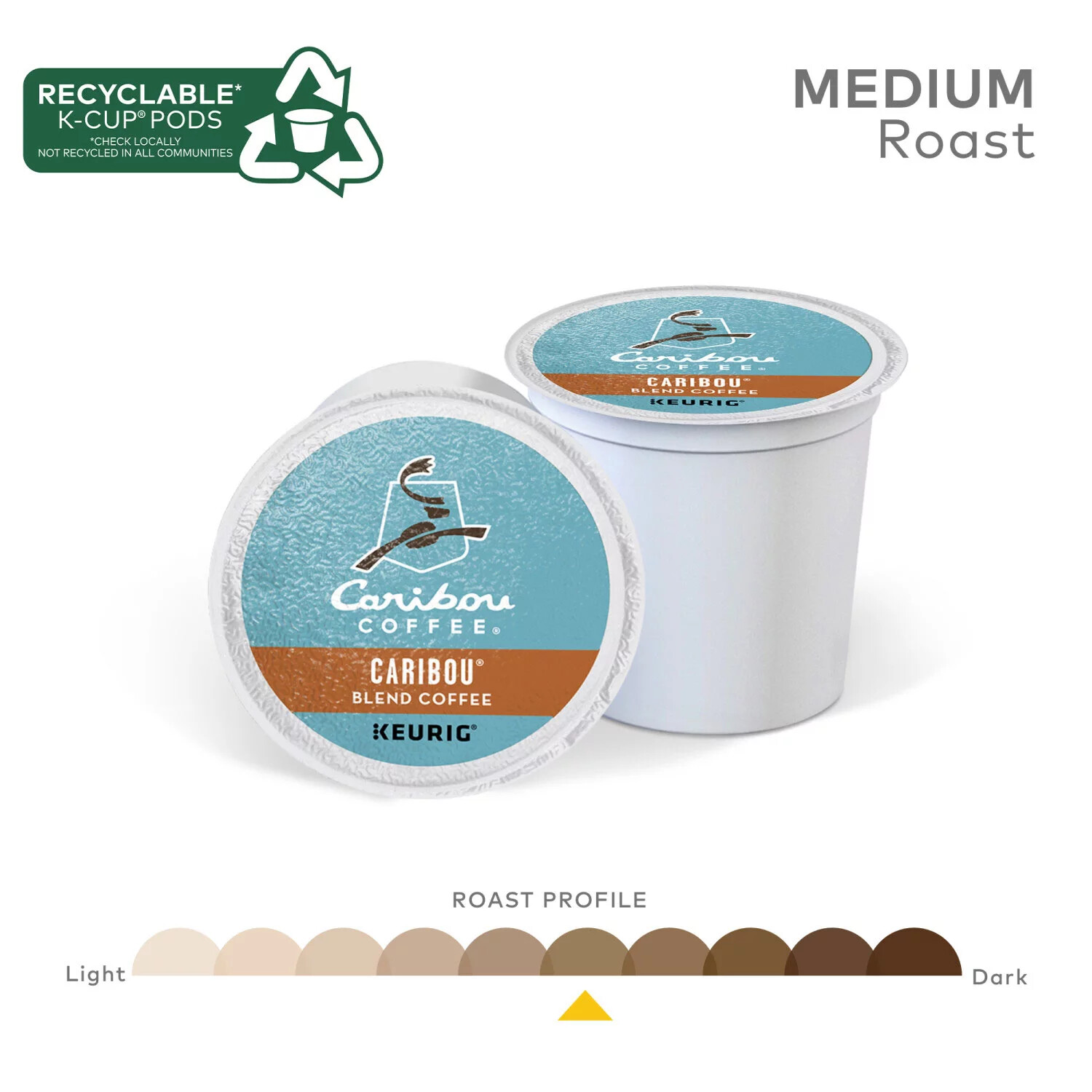 Caribou Coffee Caribou Blend K-Cup Pods (select quantity below)