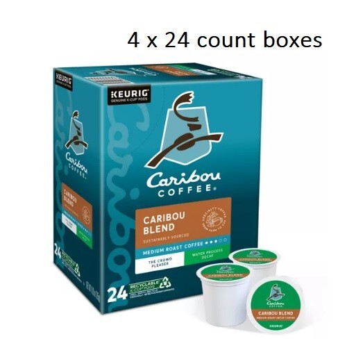Caribou Coffee Caribou Blend Decaf Coffee, Medium roast, 96ct. Free Shipping